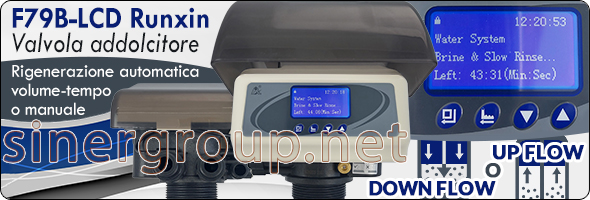 (Per mostrare i contenuti remoti di questo messaggio clicca su mostra immagini) F79B-LCD Runxin valvola addolcitore rigenerazione volume tempo