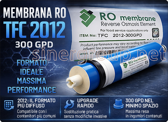 (Per mostrare i contenuti remoti di questo messaggio clicca su mostra immagini) Membrana RO TFC 2012 - 300GPD