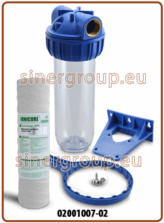 (Per mostrare i contenuti remoti di questo messaggio clicca su mostra immagini) Kit filtrazione completo contenitore standard 3 pezzi 10 IN-OUT 1 trasparente