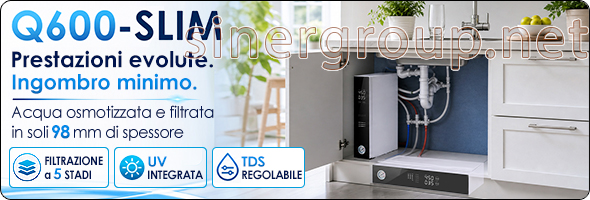 (Per mostrare i contenuti remoti di questo messaggio clicca su mostra immagini) Q600-SLIM osmosi inversa diretta con rubinetto 2 vie con regolatore TDS