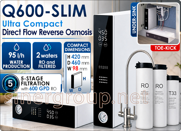 (Select show image to see the remote contents of this message) Q600-SLIM direct flow reverse osmosis with 2-way faucet with TDS regulator