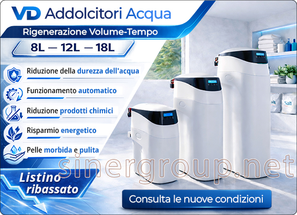 (Per mostrare i contenuti remoti di questo messaggio clicca su mostra immagini) VD Addolcitori acqua rigenerazione volume tempo
